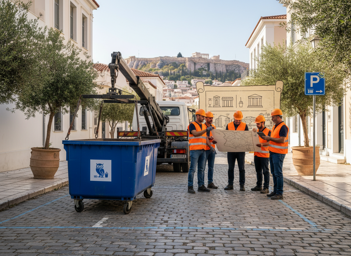 Local Rules for Placing a Waste Management Bin Rental on Athens Streets